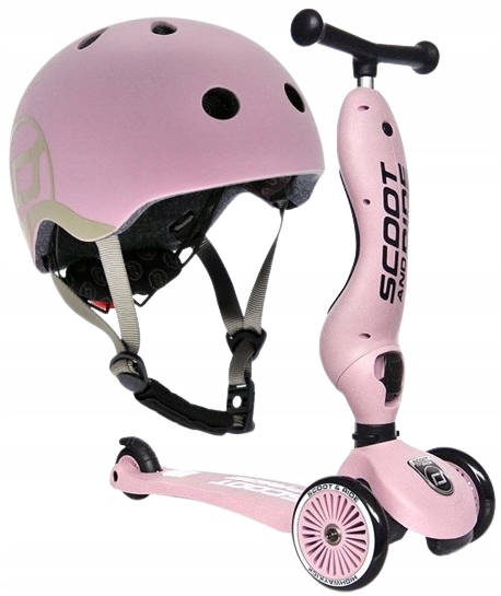 

Scootandride Zestaw Hulajnoga Kask 2w1 Rose 12m+