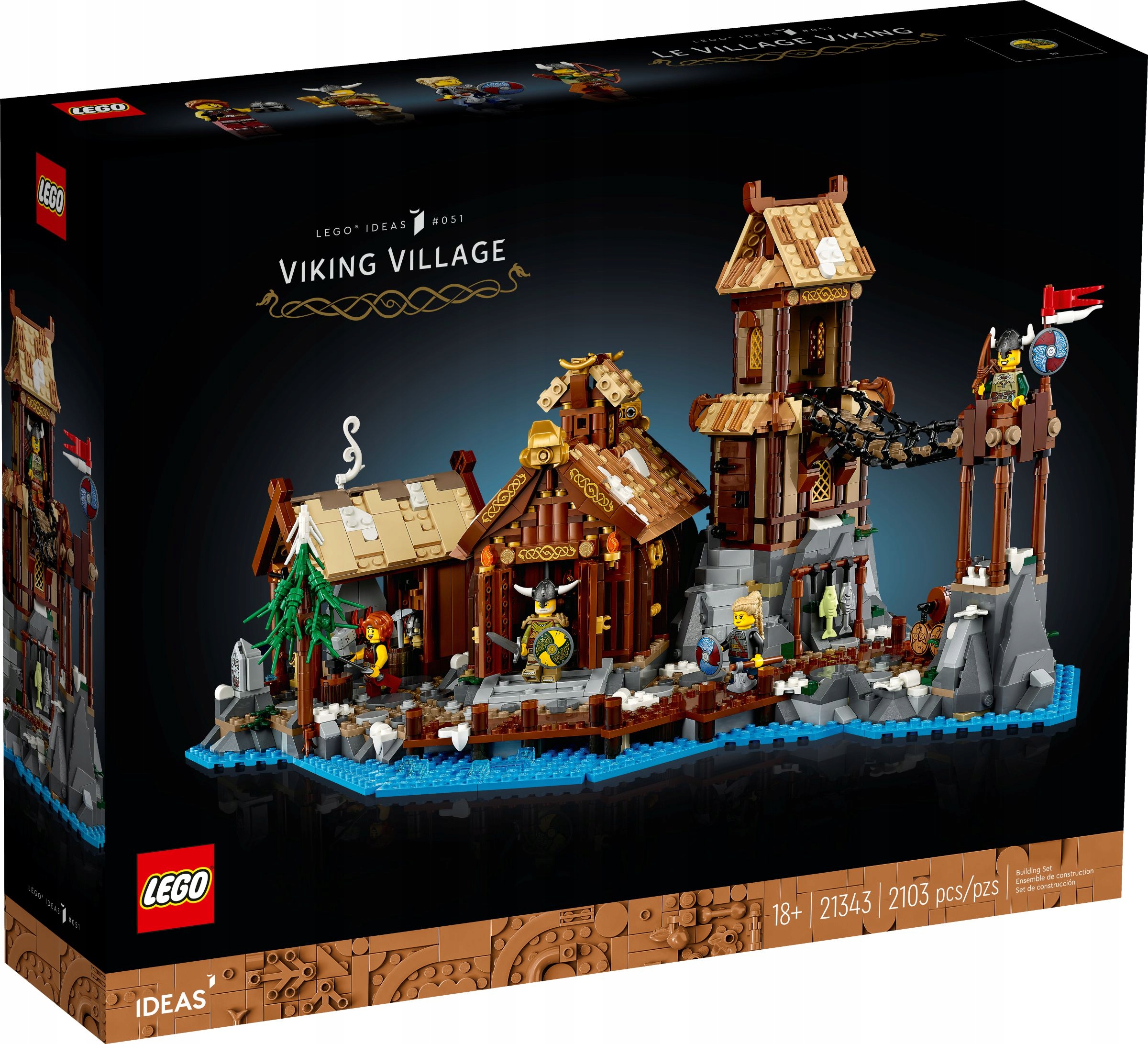 Lego 21343 Ideas Vikingská vesnice Stavebnice 18+ Ideální jako Dárek 2103 ele.