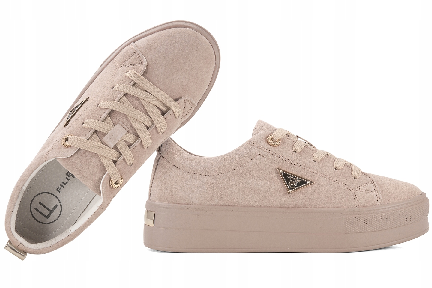 Filippo DP3533 Dámské Polobotky Tenisky Na Platformě, Kožené, béžové 41 B