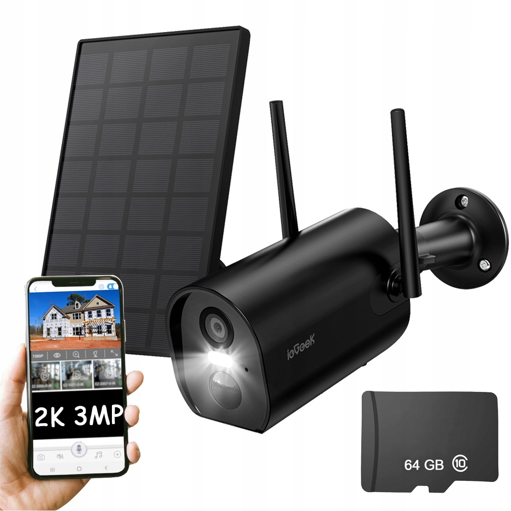 

Kamera Zewnętrzna Słoneczna Wifi z Czujnikiem+64GB