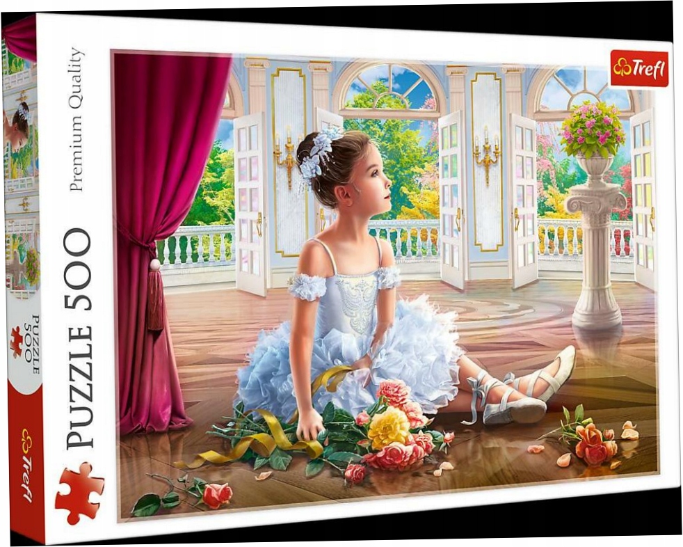 Puzzle TREFL 500 elementów MAŁA BALETNICA Dziewczynka Kwiaty 10+