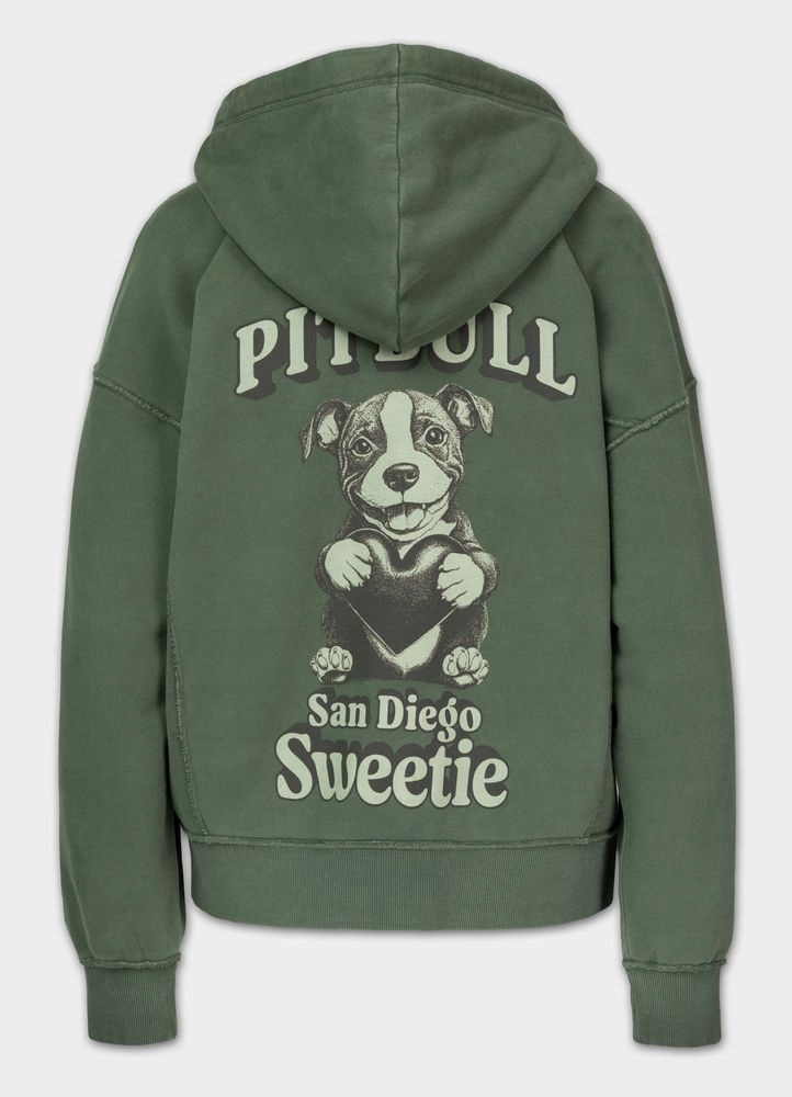 Dámská mikina s Rozepínací Mikina volného Střih Pitbull s kapucí Lovia Sweetie