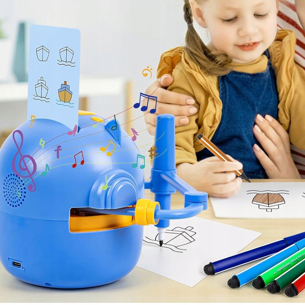 INTERAKTÍVNY KRESLENÝ ROBOT PRE DETI VZDELÁVACÍ SET KARIET NA KRESLENIE Druh na programovanie a kódovanie