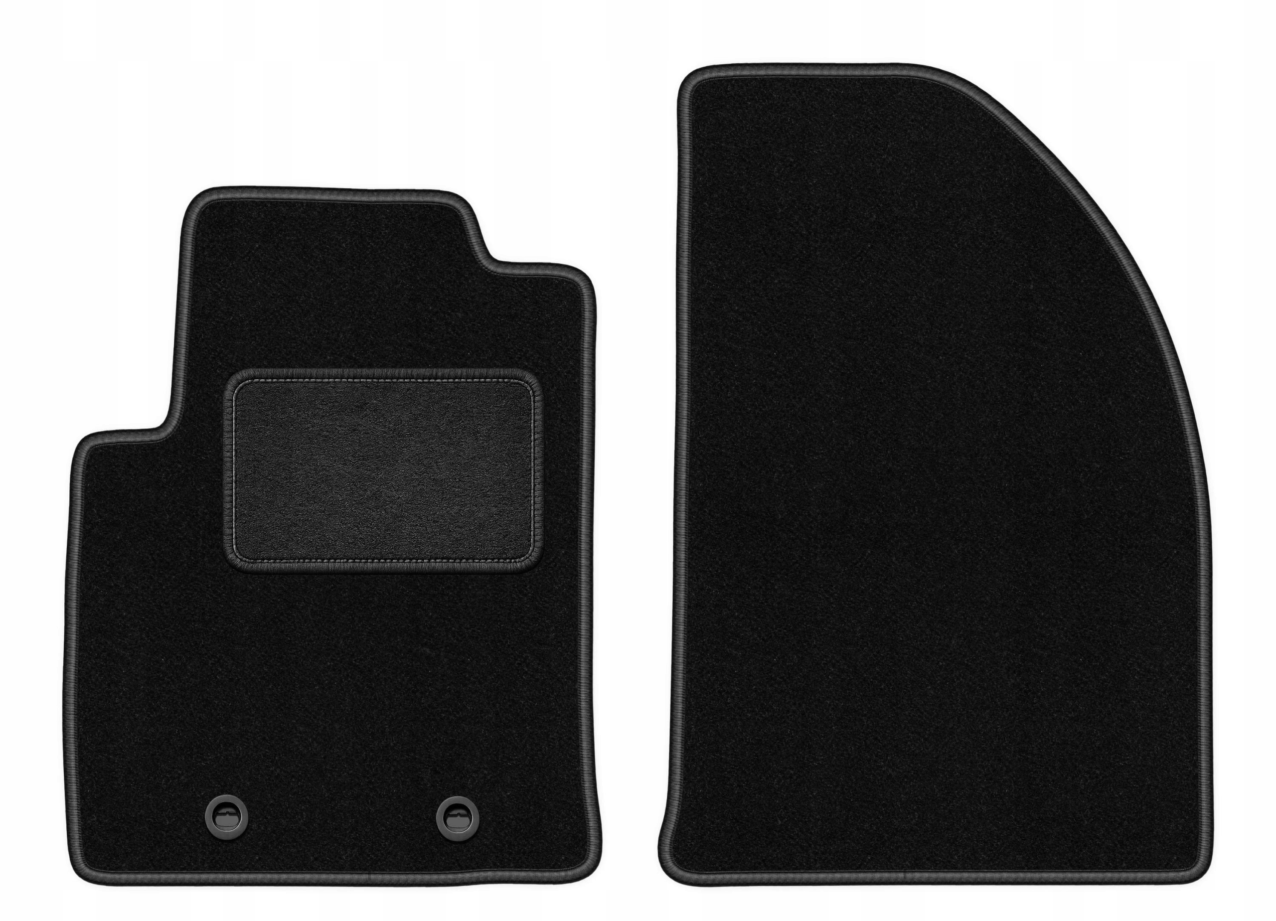 Dywaniki welurowe do Ford Fiesta MK6 2002-2010 przód Lux czarne 2 szt.