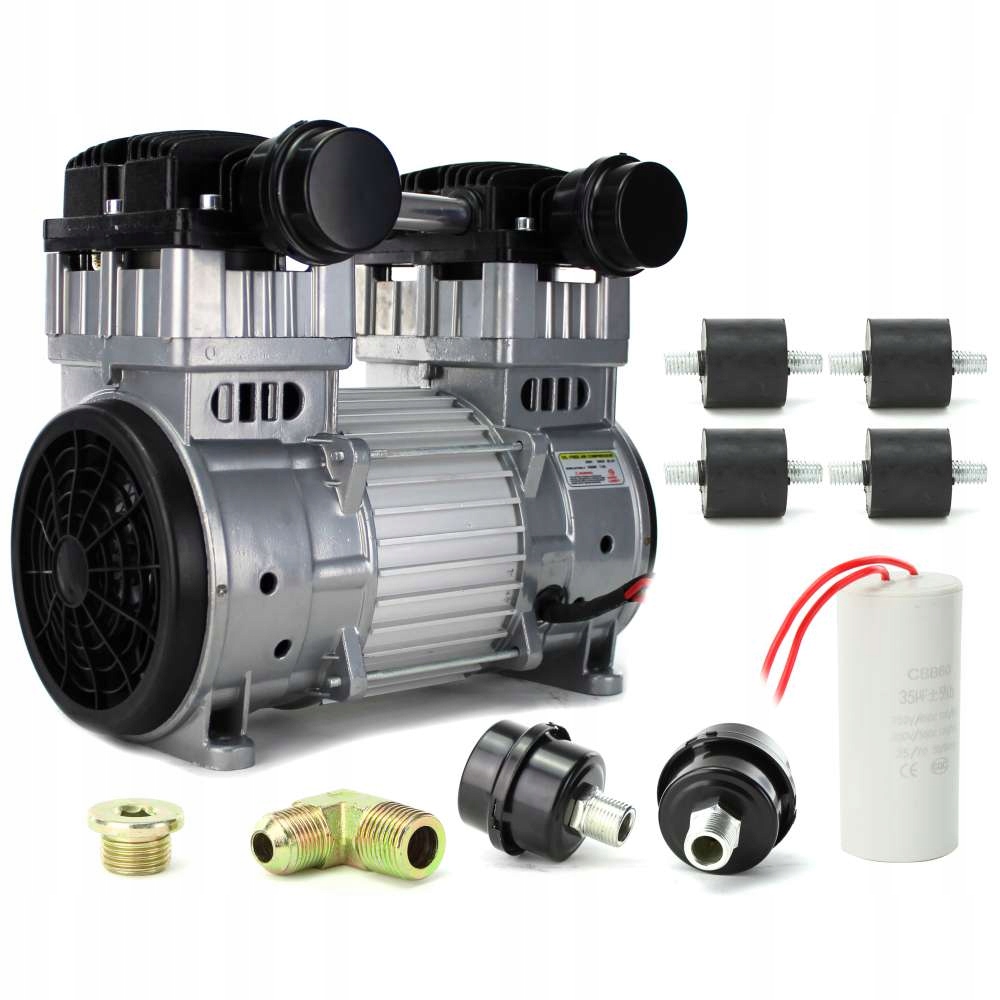 Kompresor BEZOLEJOWY 1500W 230V Silnik Pompa CICHA SPRĘŻARKA 10bar 400l/min