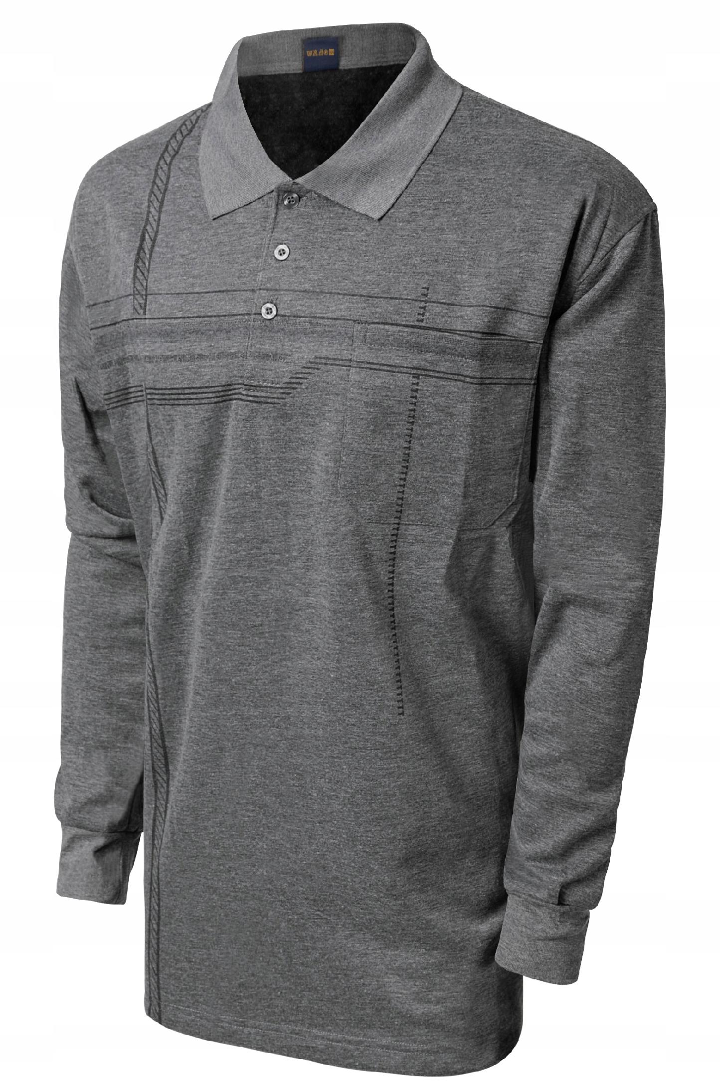 

Duża Bluza Męska Cienka Bawełniana Polo 260-02 5XL