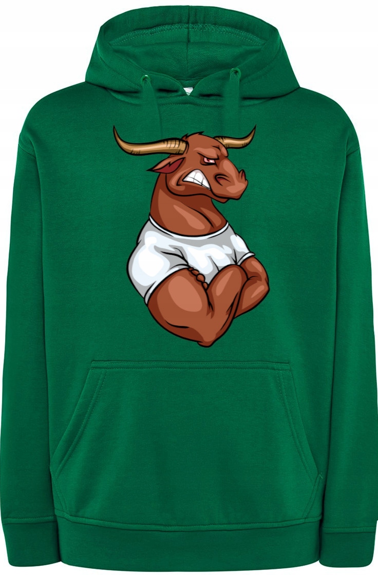 Pánská módní býková mikina s kapucí s potiskem vel. L