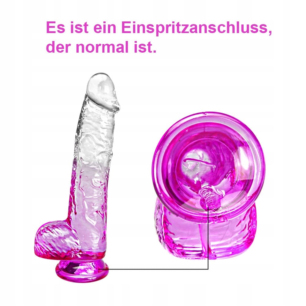 REALISTISCHE Przezroczysty Dildo Z Przyssawką 17cm Dla Kobiet I Mężczyzn — miniatura 6