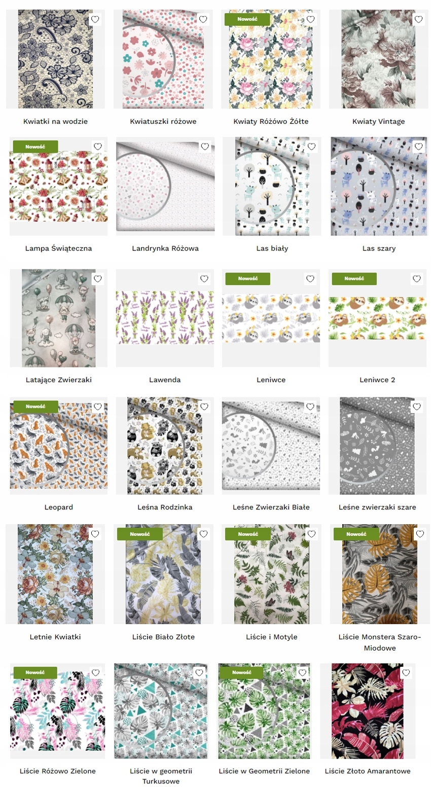 POSZEWKA JASKIEK 100% BAWEŁNA 360 WZORÓW 60x45 CM Materiał bawełna