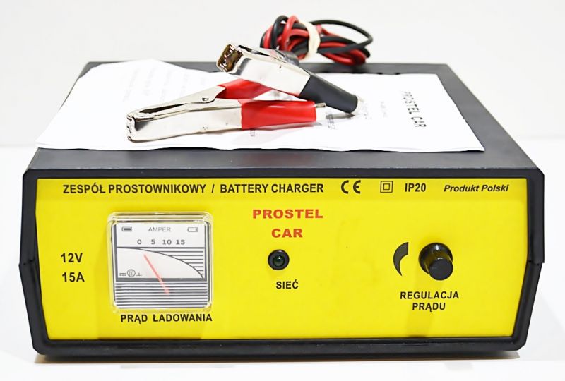 

Prostownik 15A 12V Prostel Car Polski z regulacją