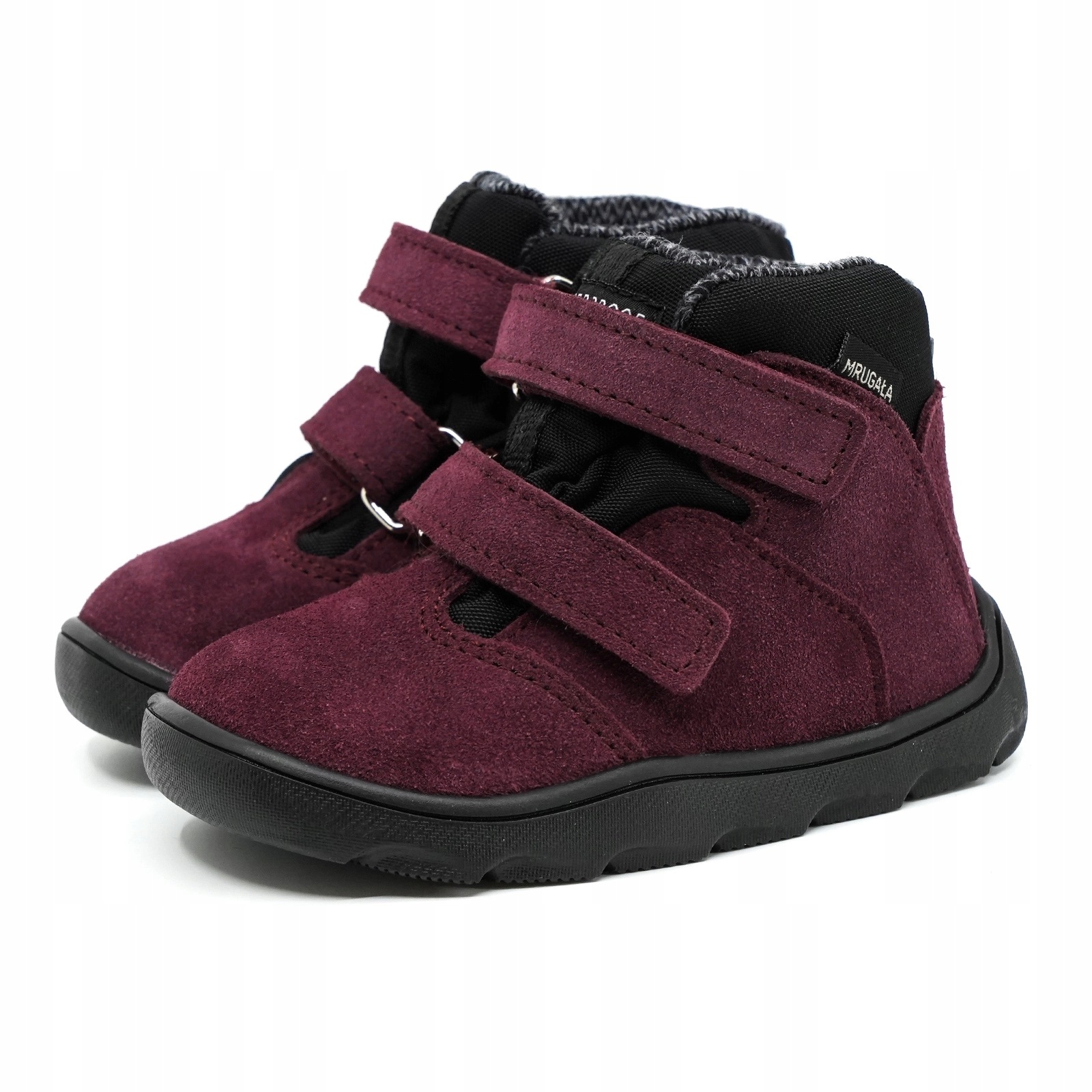 Mrugała Trzewiki Ocieplane Wodoodporne Barefoot Madi Plum 26-30 27