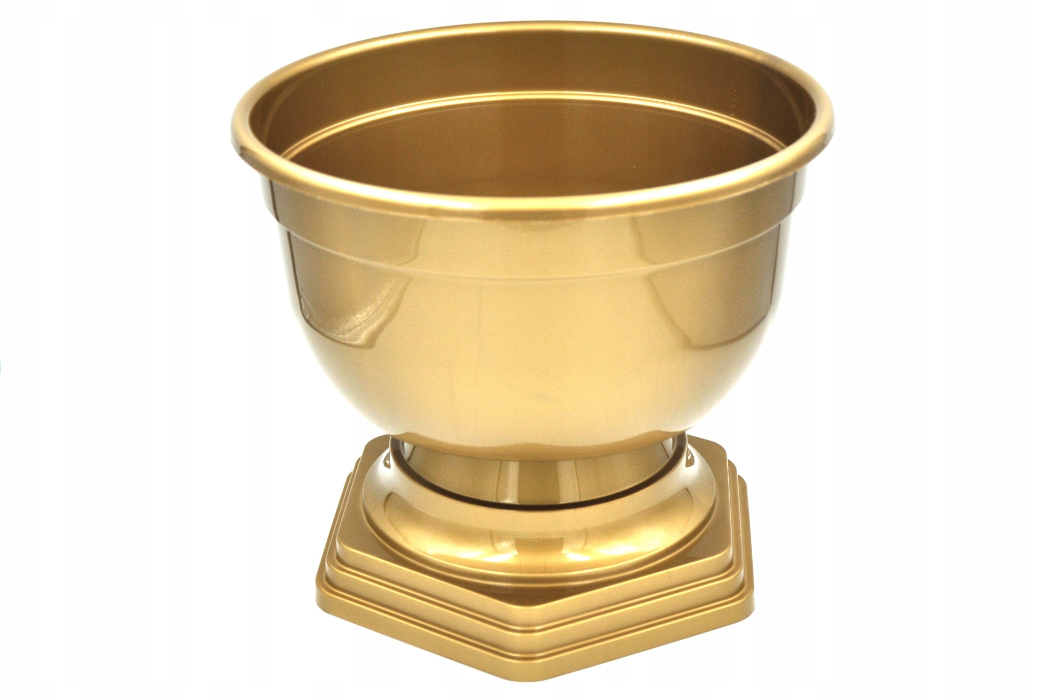 OSŁONKA MISA 25cm NA STOPCE ZŁOTA DO KOMPOZYCJI