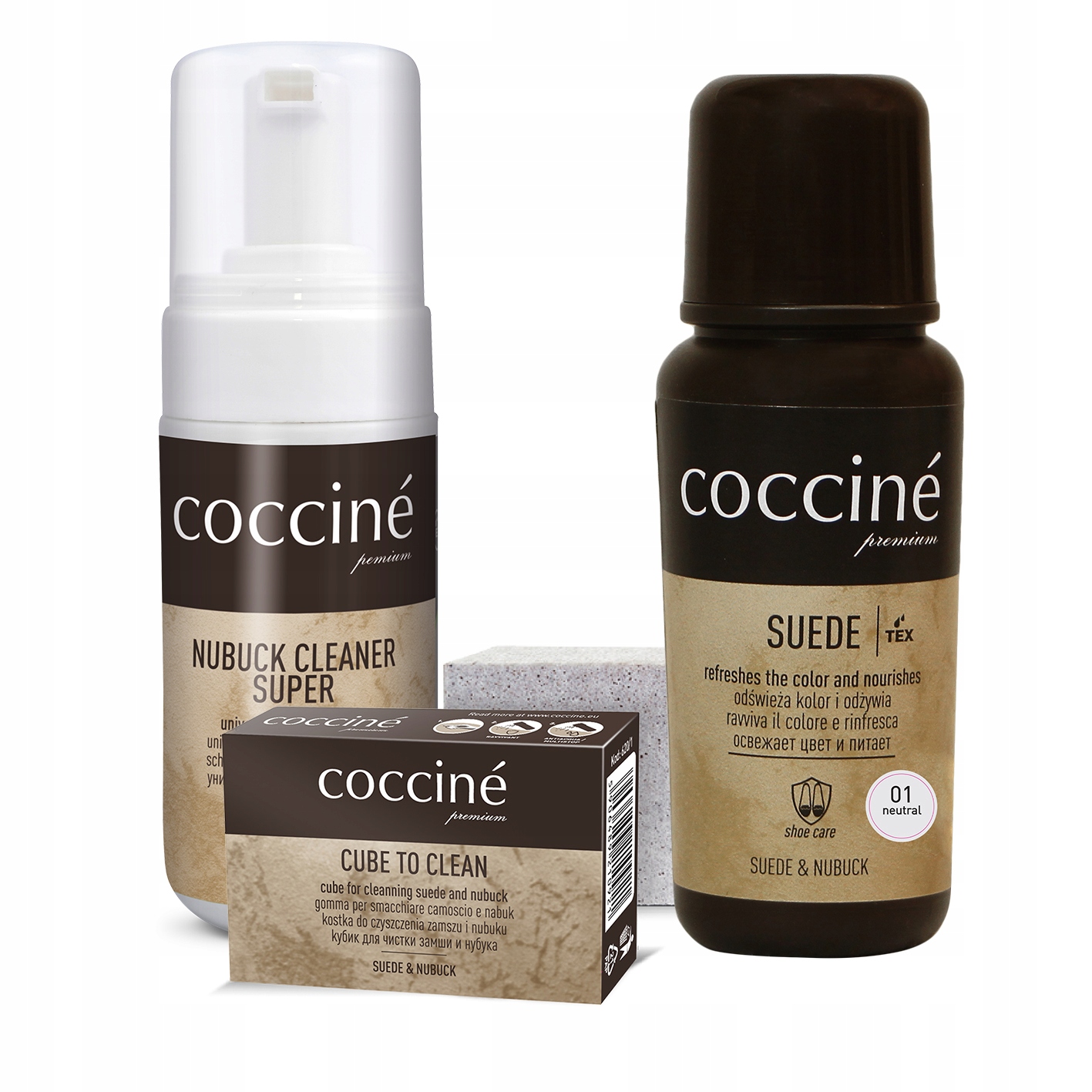 

Zestaw do czyszczenia zamszu i nubuku Coccine 3w1