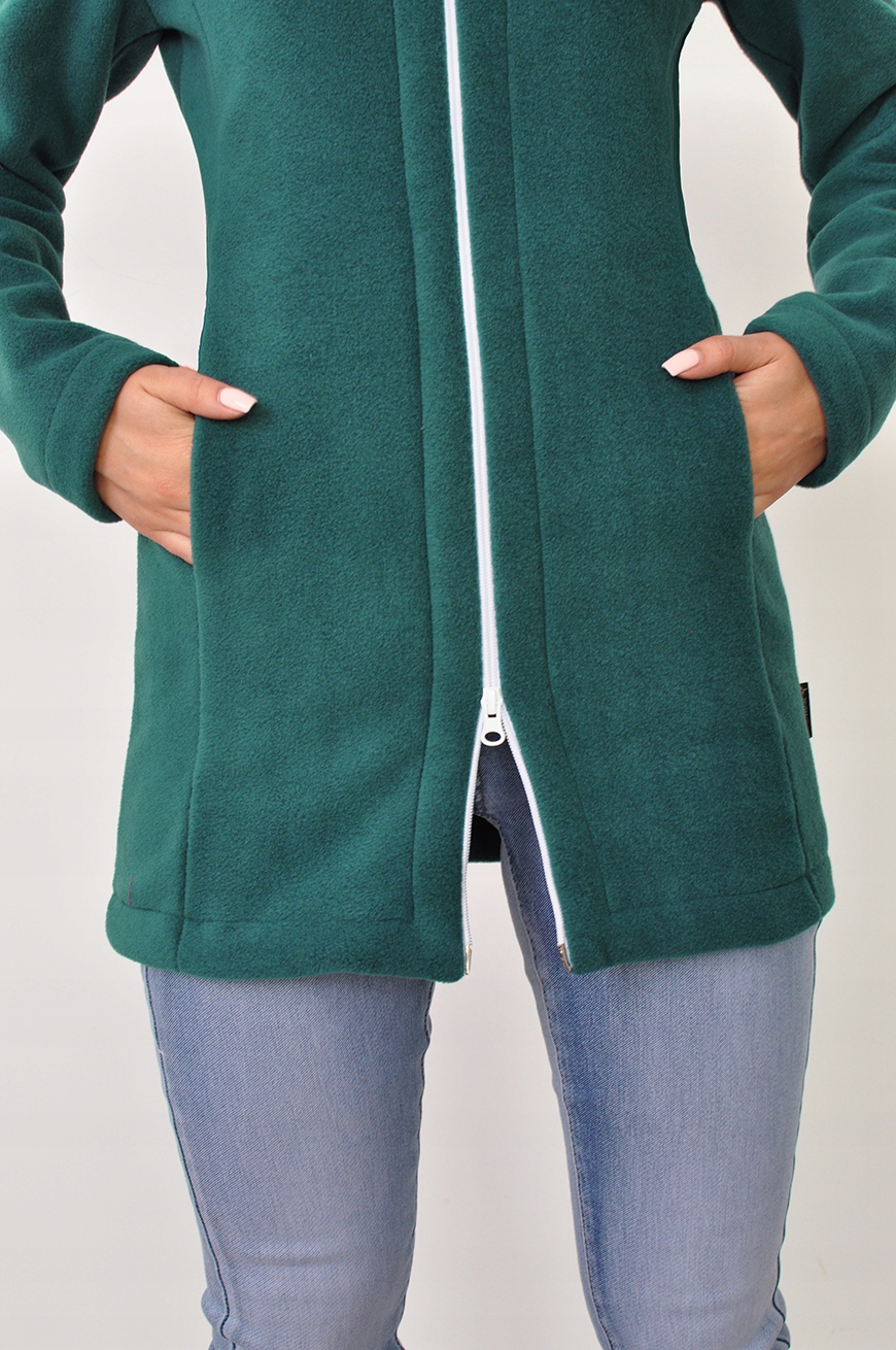 POLAR DAMSKI DŁUGI CIEPLUTKI -MORSKI 405g/m2- S Rozmiar S