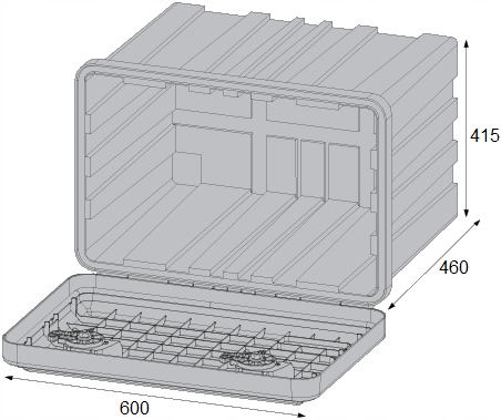 ЯЩИК ДЛЯ ИНСТРУМЕНТОВ 600 71.5 L + КРЕПЛЕНИЕ ШИНЫ МДП
