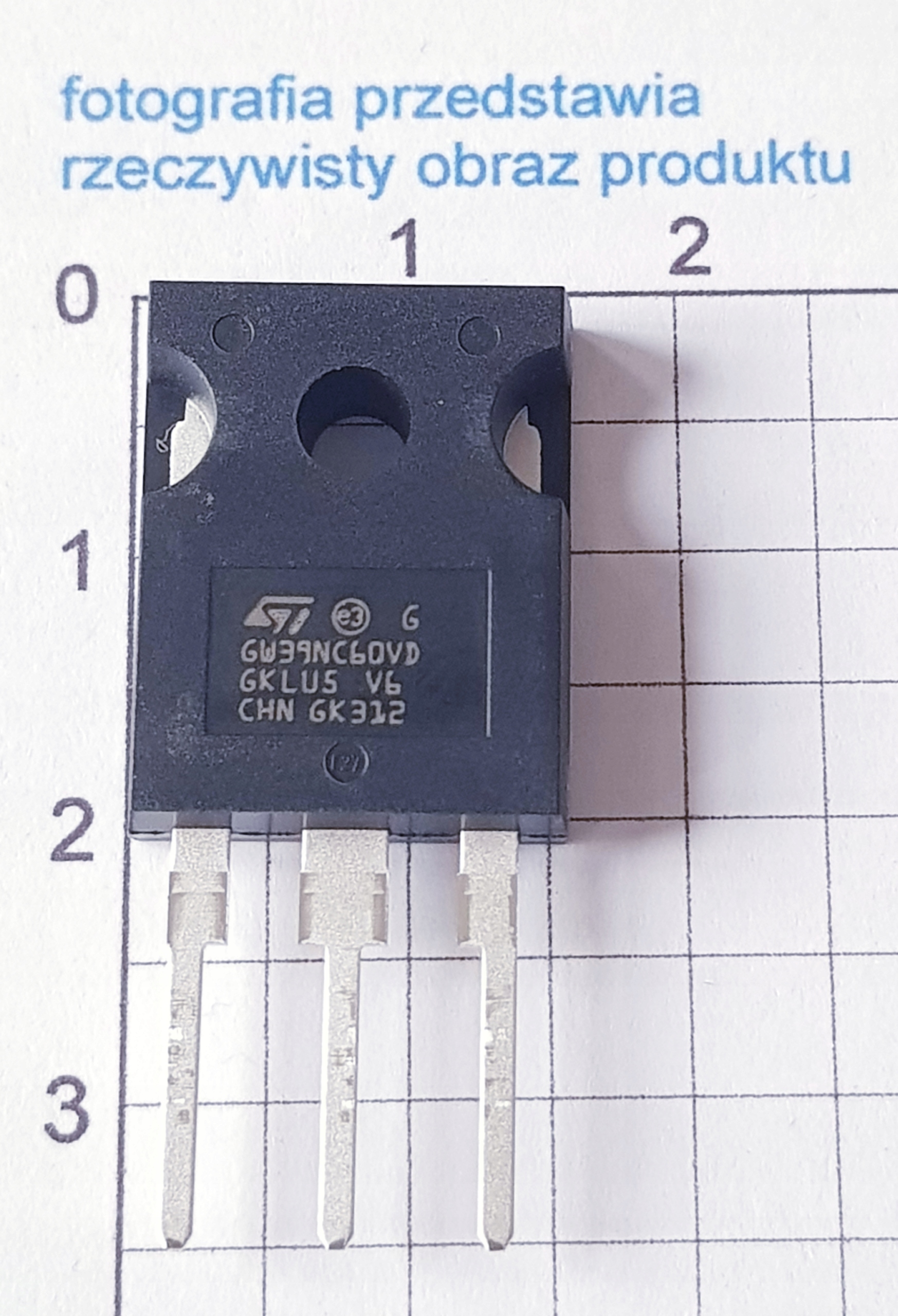 Tranzystor STGW39NC60VD N kanał Igbt STMicroelectronics Stgw 39NC60
