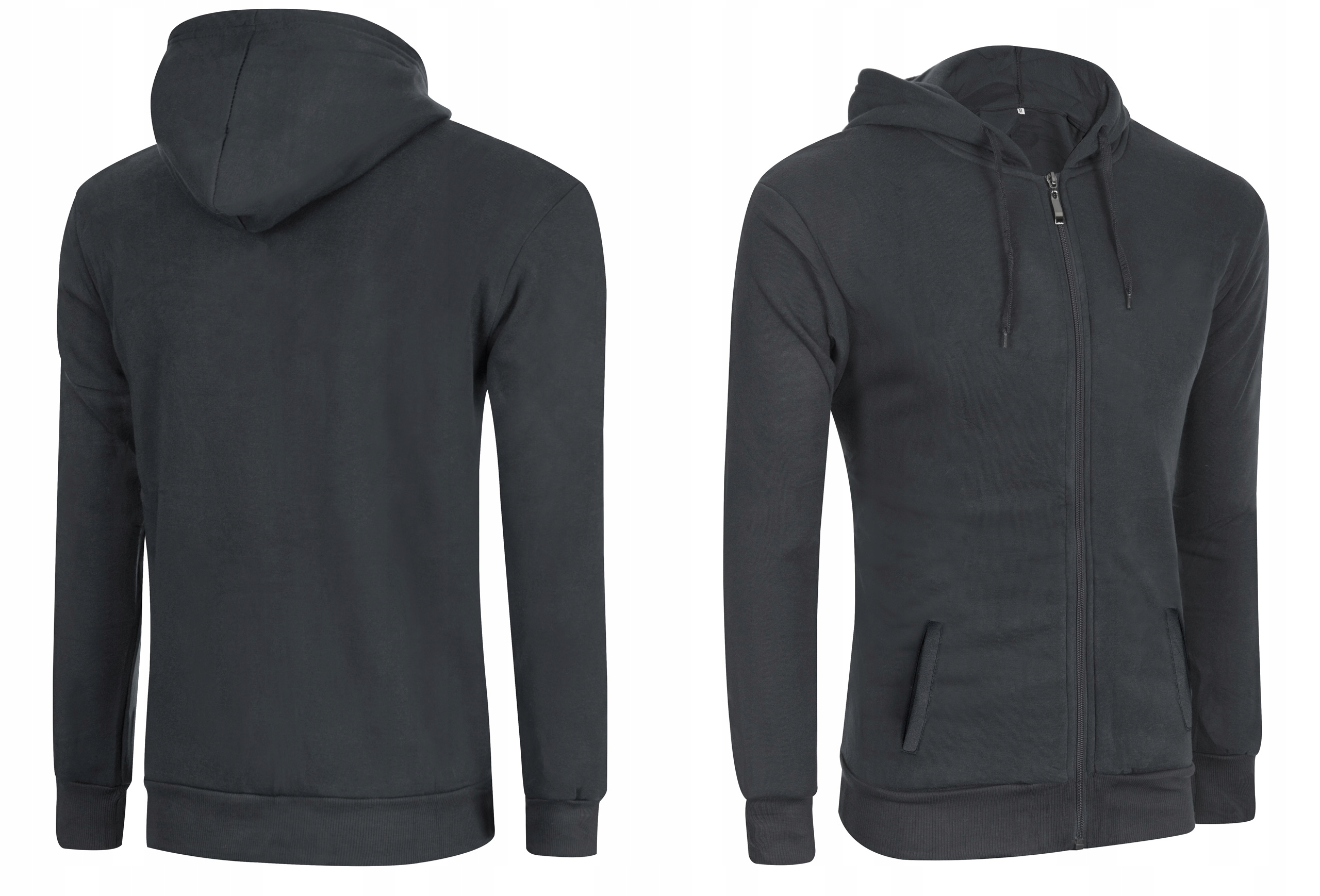 

Bluza Męska Rozsuwana z Kapturem 9149 r M czarna