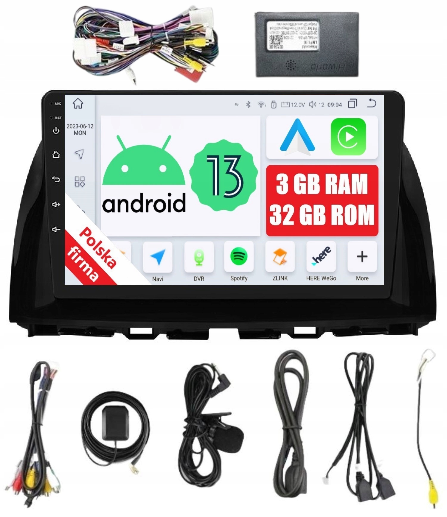 Radio 2DIN Nawigacja Android Mazda CX5 1 I 3/32 Gb Dsp Carplay Lte