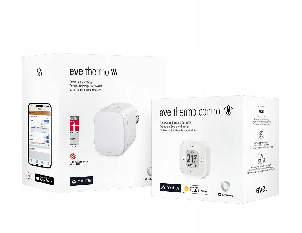 Eve Thermo Comfort Eve Thermo a Eve Thermo Control (Hmotnosť)