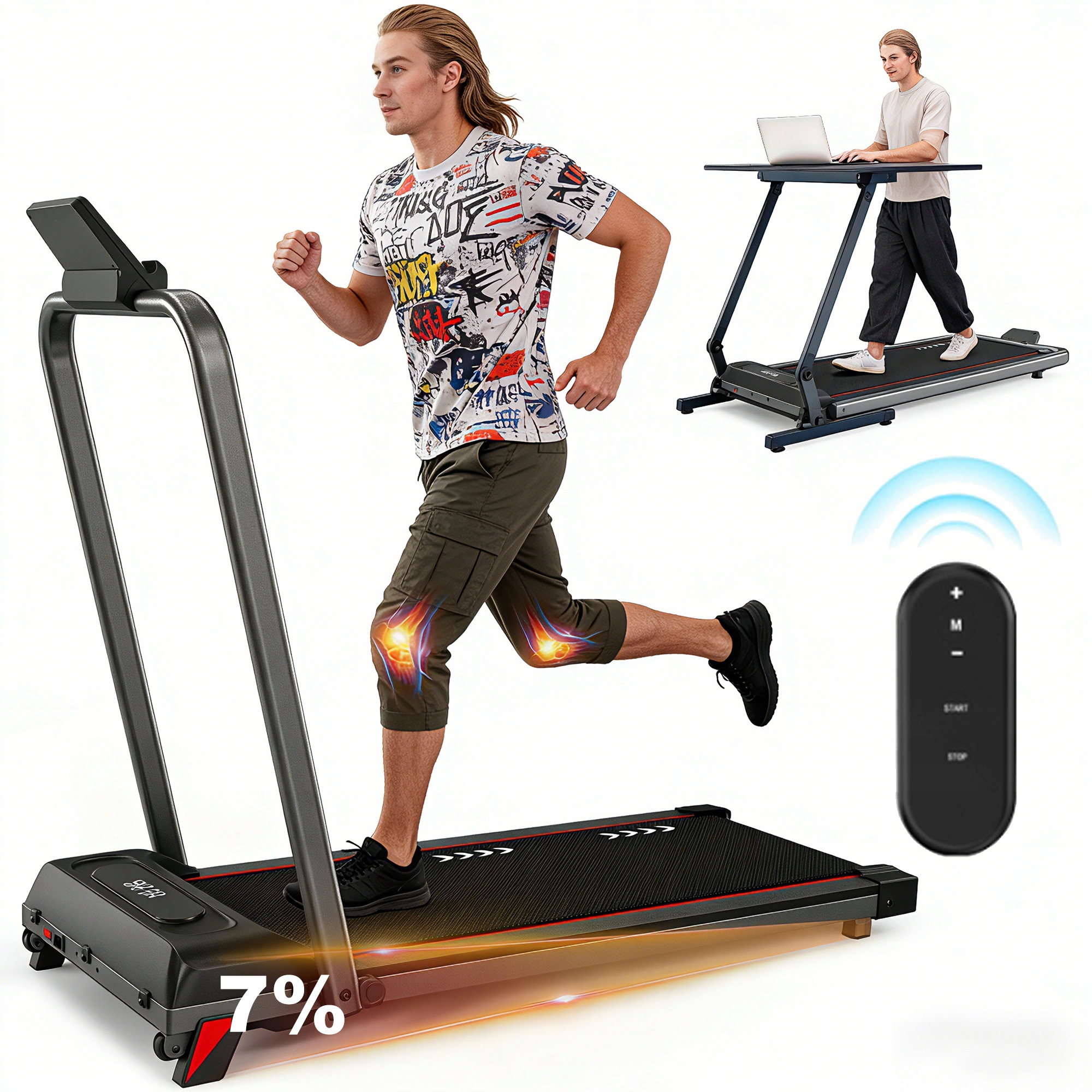 Juicease P100 Pro Skládací Elektrický Běžecký Pás 100kg 10km/h Dálkové Ovládání