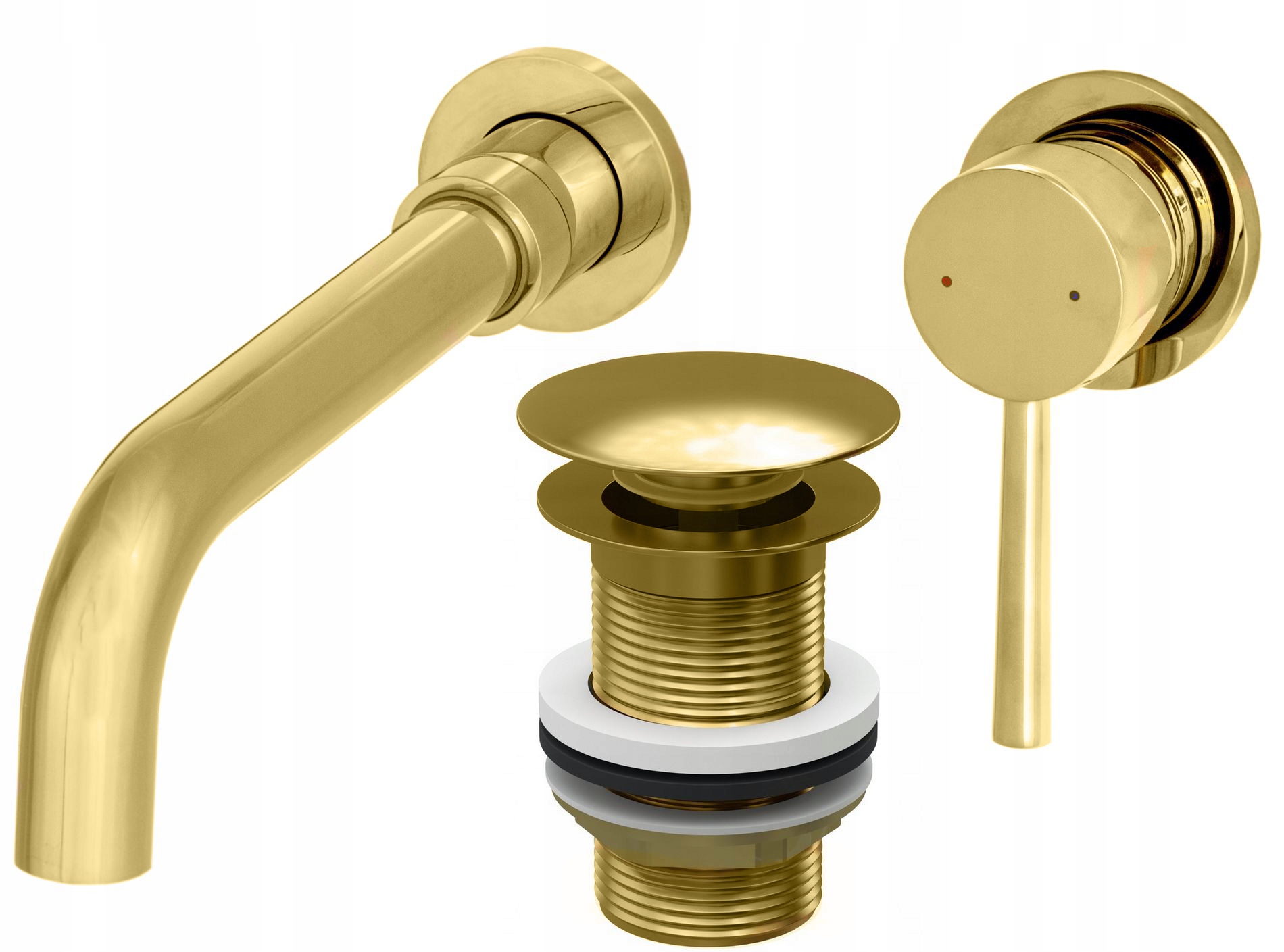 Podomietková Batéria Zlatý Kúpeľňový Box Kivo Korok Bez Prepadu Klik Klak