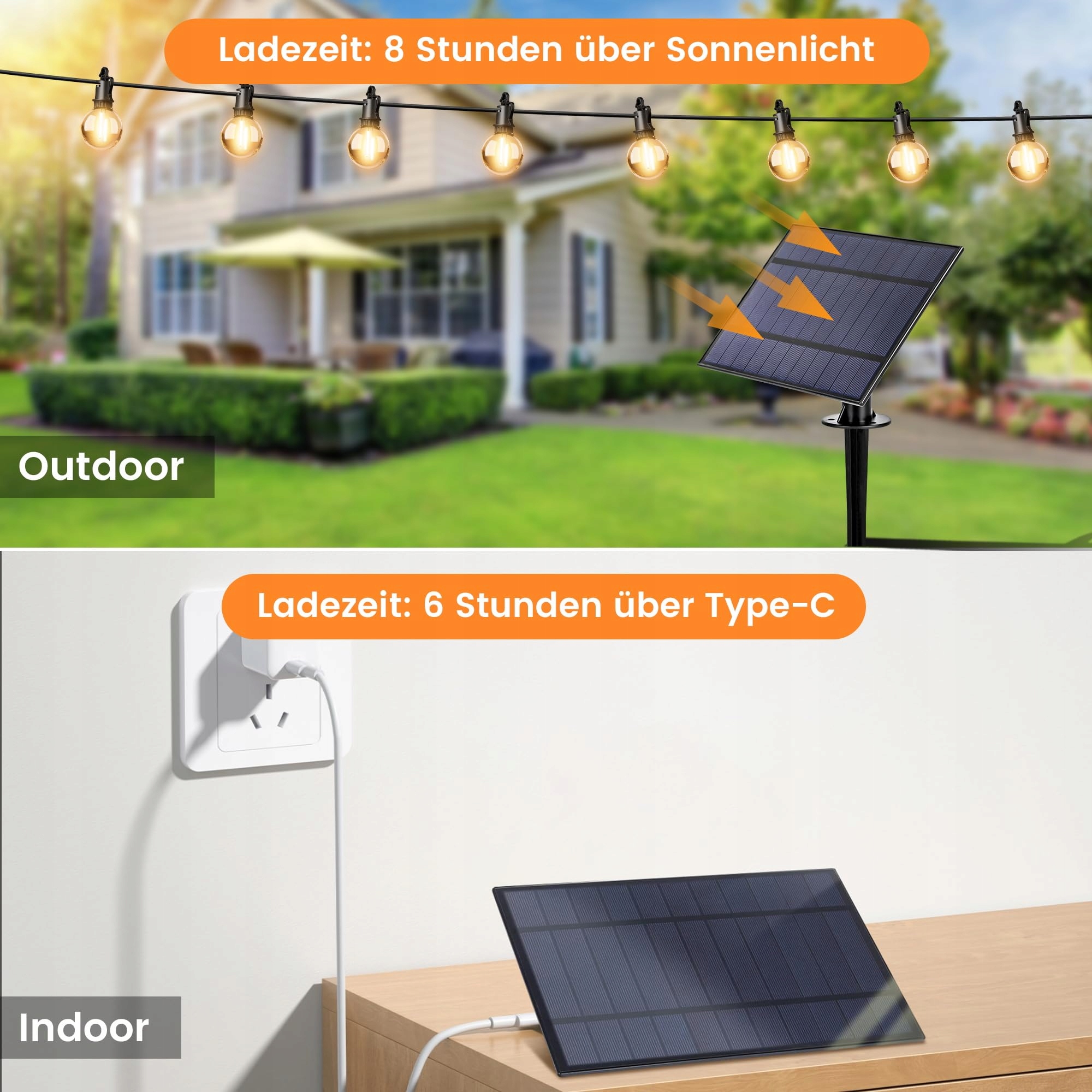 OHLUX Solarna Girlanda LED 18M 27 G40 IP65 Wodoodporna Na Balkon Ogród — miniatura 4