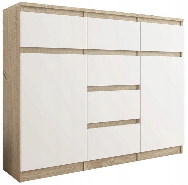 Komoda 98 CM Skříňka 6 Zásuvek Sonoma MIX S62D
