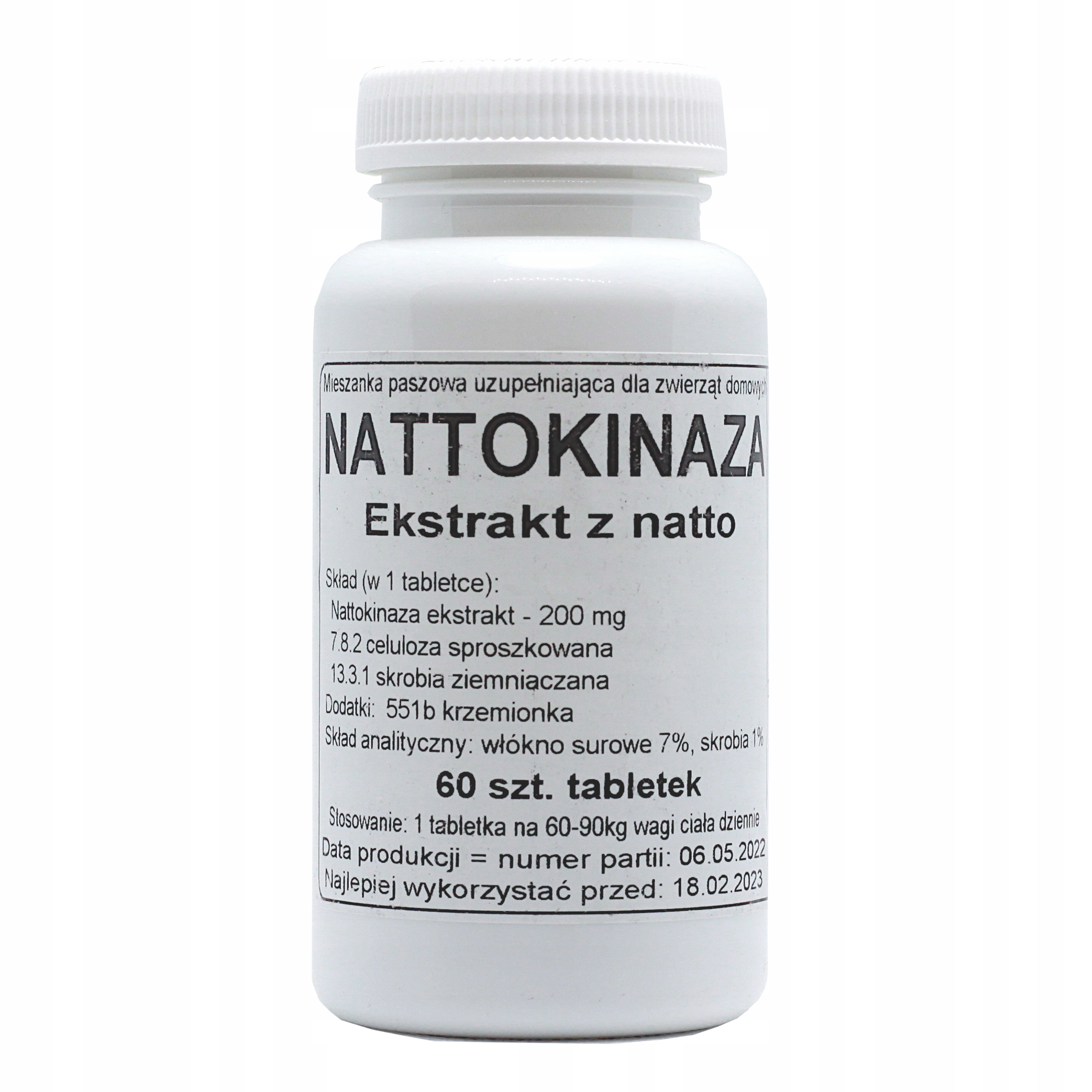 Nattokinaza z natto tabletki 200 mg 60 sztuk Podkowa