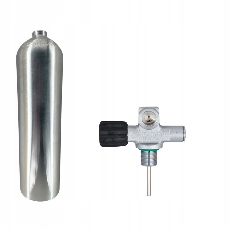 Butla aluminiowa (S080) Tecline 11,1 L 207bar, z zaworem z możl.rozbudowy