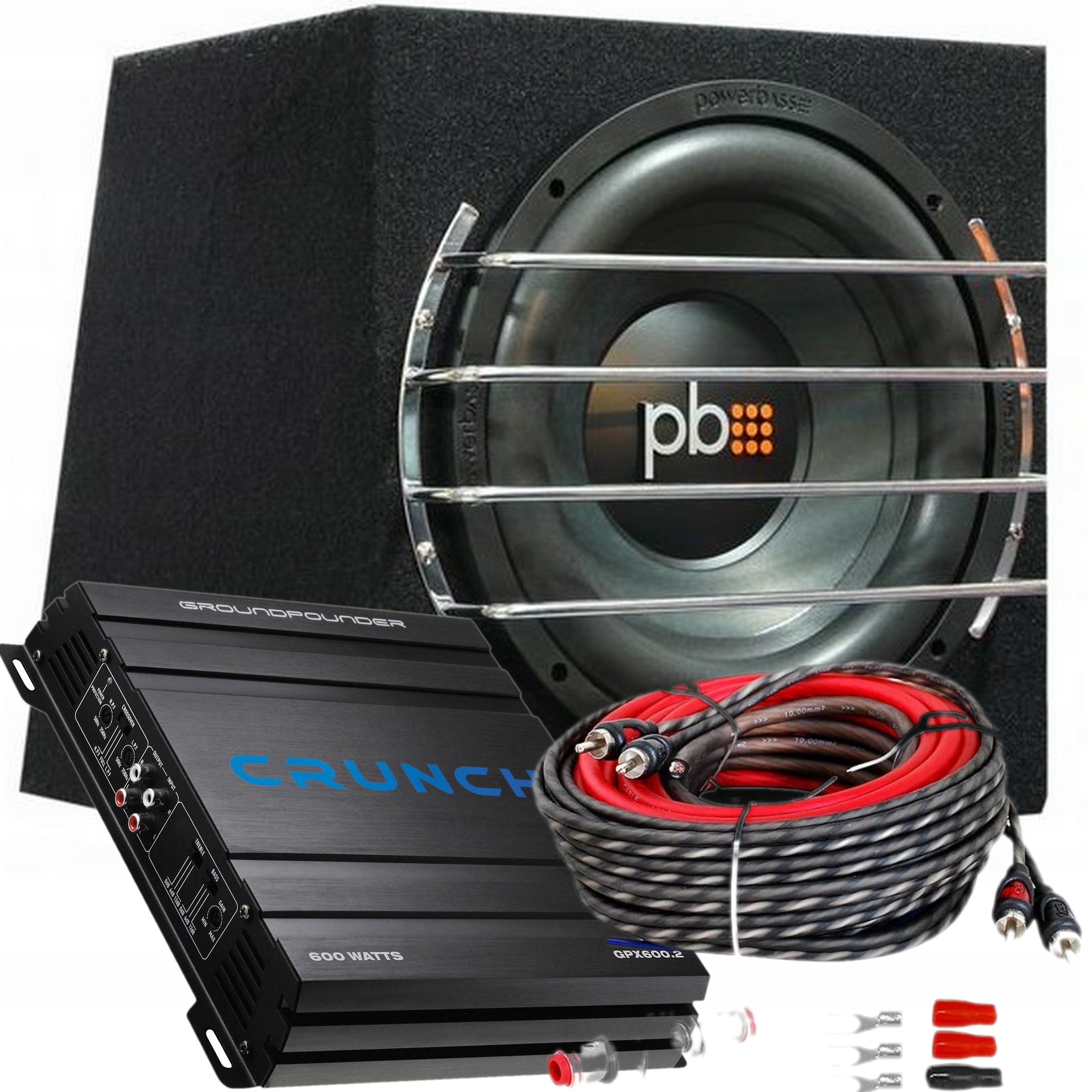 SKRZYNIA BASOWA POWERBASS S-1204 Subwoofer 30cm 300W RMS + MASKOWNICA