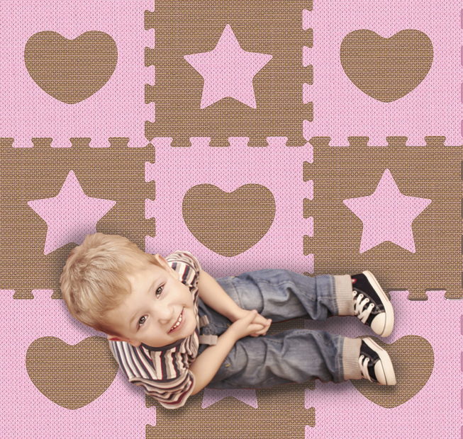 

Mata piankowa Puzzle piankowe serca gwiazdy 18w1