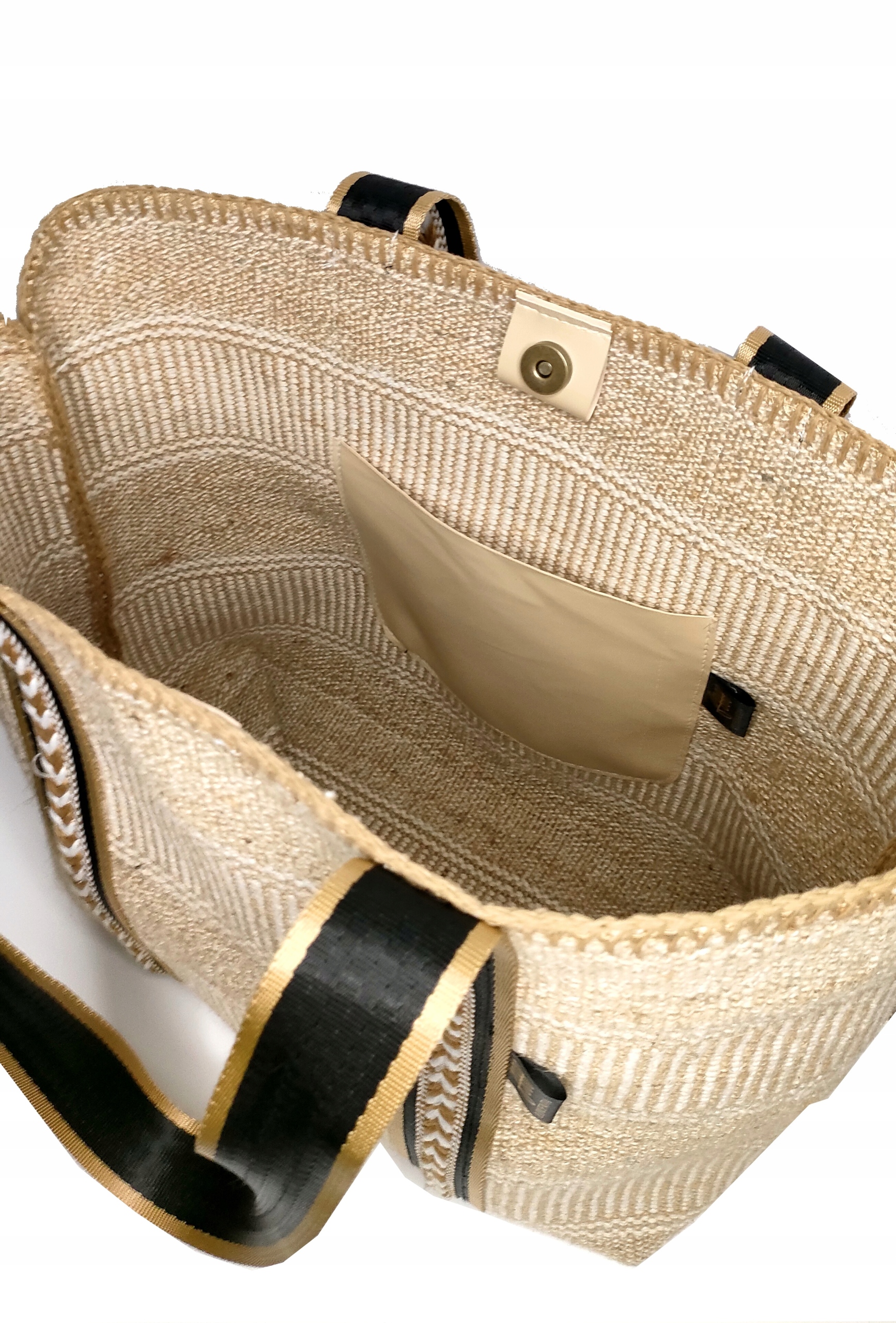 TORBA MIEJSKA WIOSENNA LETNIA PLAŻOWA SHOPPER SŁOMKOWA SŁOMIANA BOHO BEŻOWA Model MIEJSKA