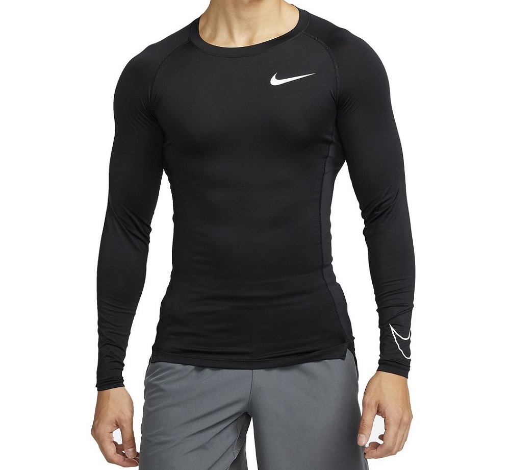 Pánské tričko s dlouhým rukávem Nike Pro Dri-FIT M Longsleeve DD1990 Černá
