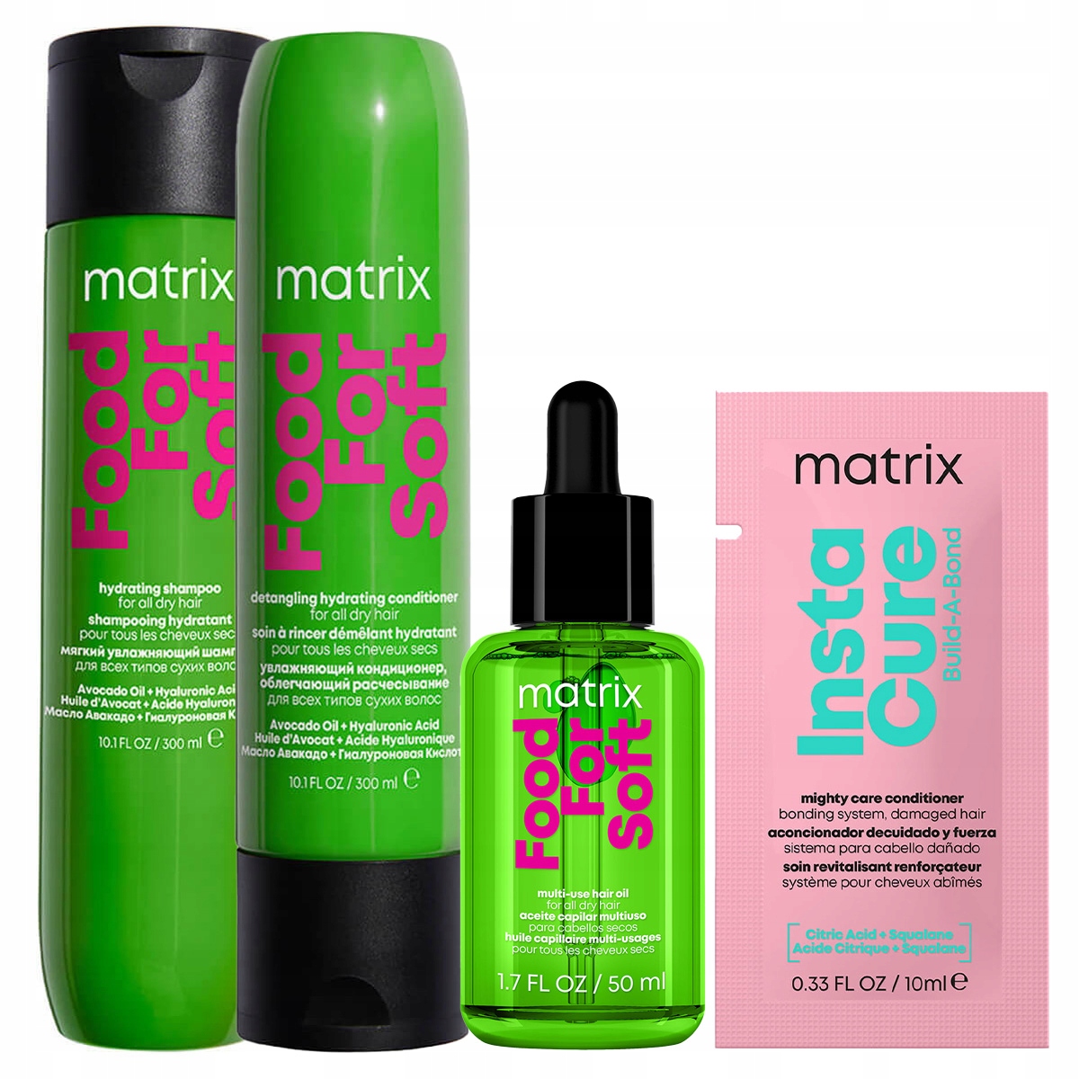 Matrix Food For Soft nawilżający szampon odżywka olejek do włosów