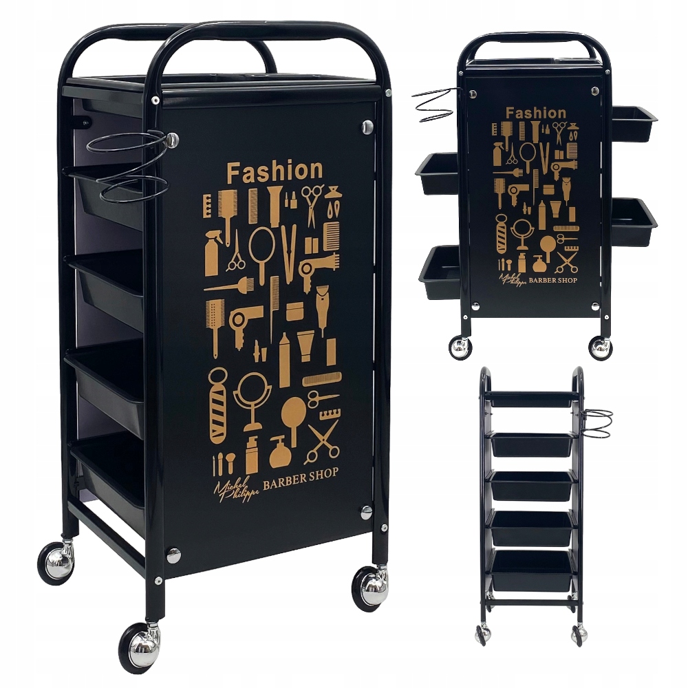 Kadeřnický Pomocník Barberský Vozík Kosmetický Stolek Skříňka Příslušenství