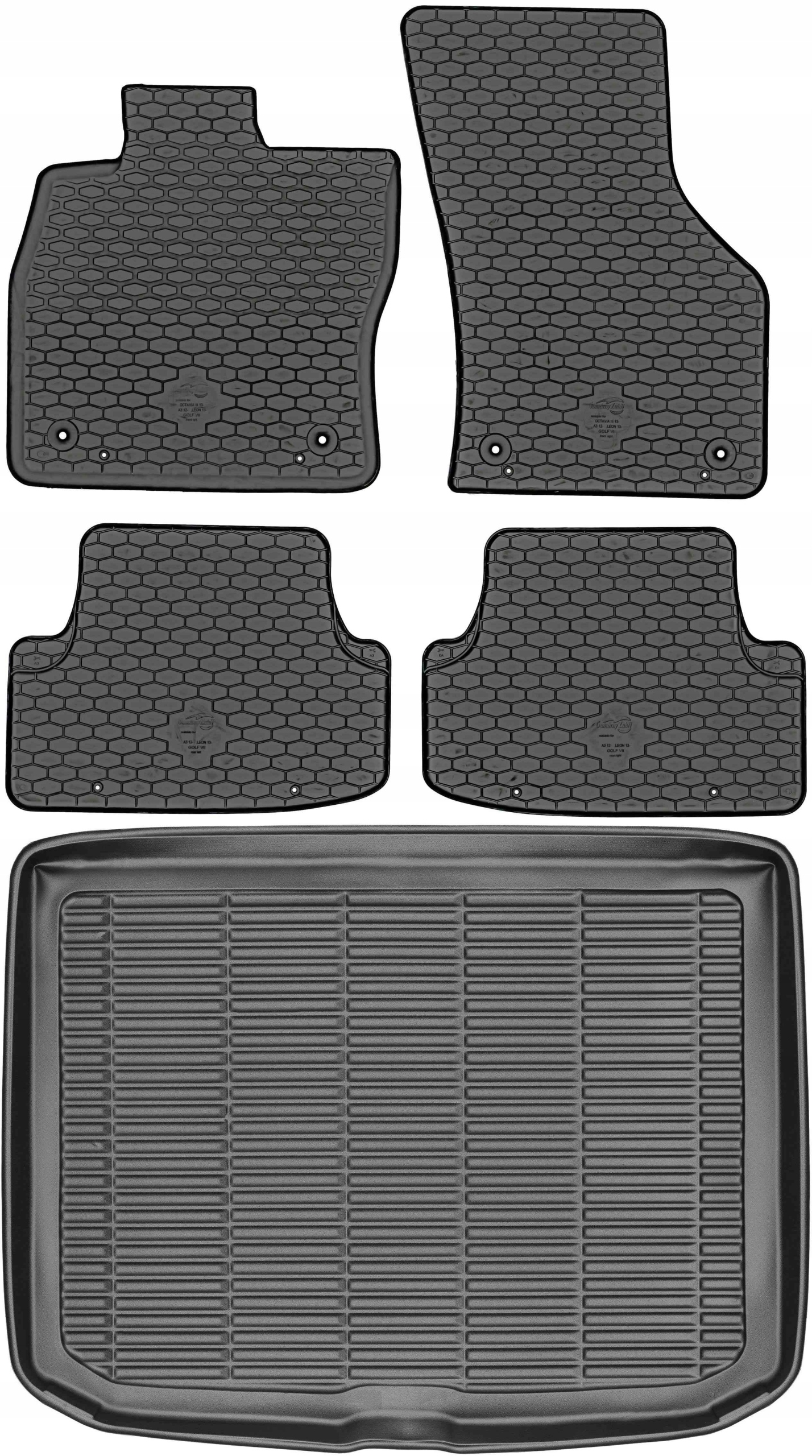 Audi A3 III 8V Sportback od roku 2012-2020 Sada Koberce batožinový priestor
