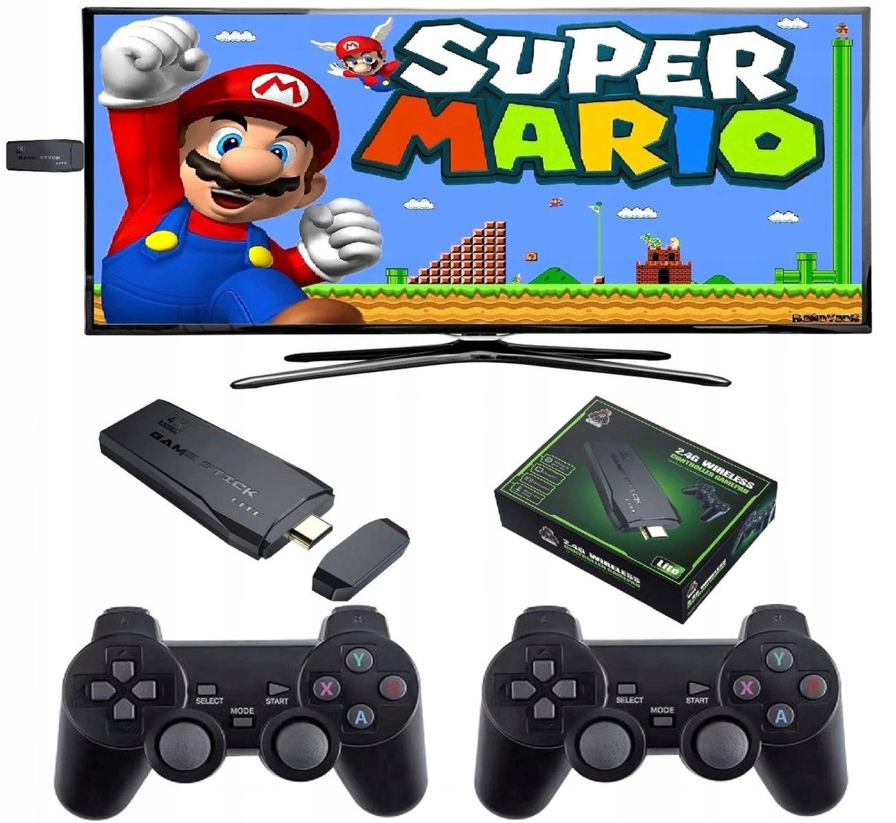 Konzola Retro Tv Televizní Hra 2 Pady 20000 Her M8 Paměťová karta 64GB