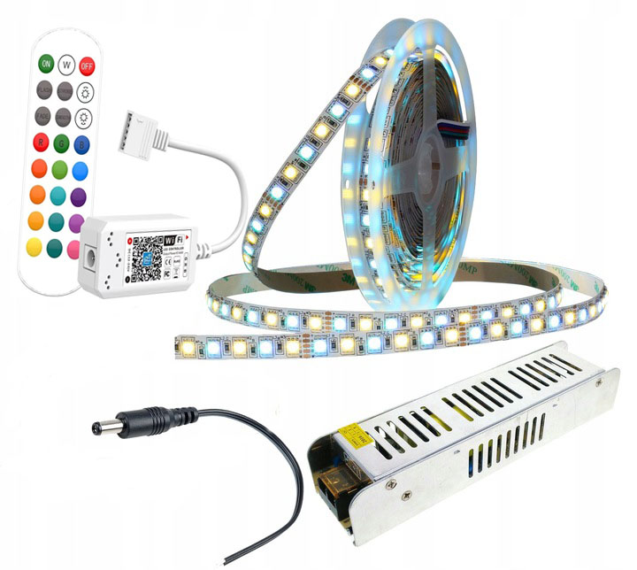 

Zestaw Taśma listwa Led Rgbw 5m WiFi Ios Android