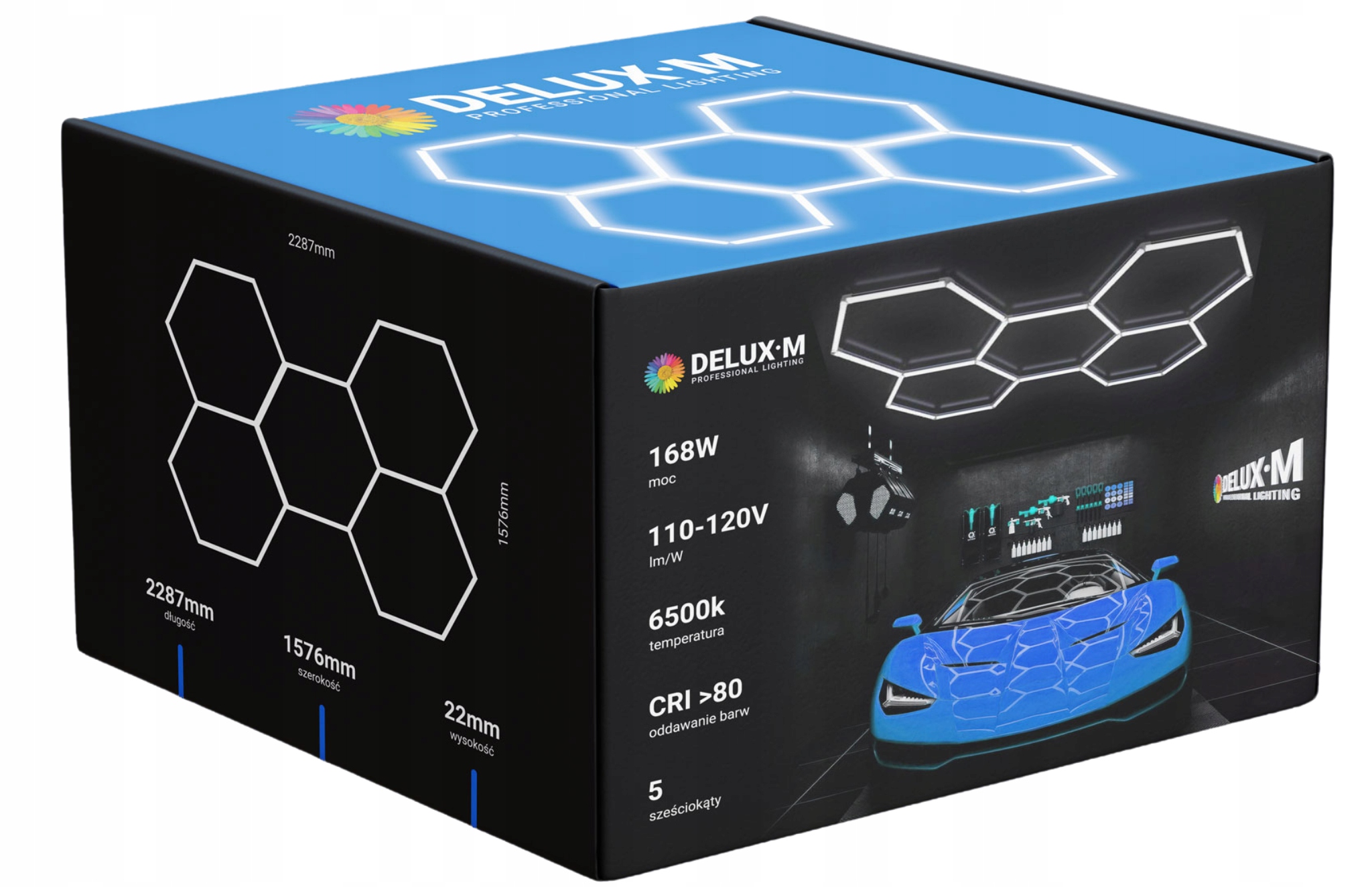 Lampa sufitowa panel Led plafon Hexagon 158*229cm 6500K