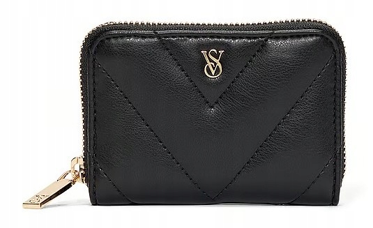 Mały portfel Victoria's Secret czarny logo