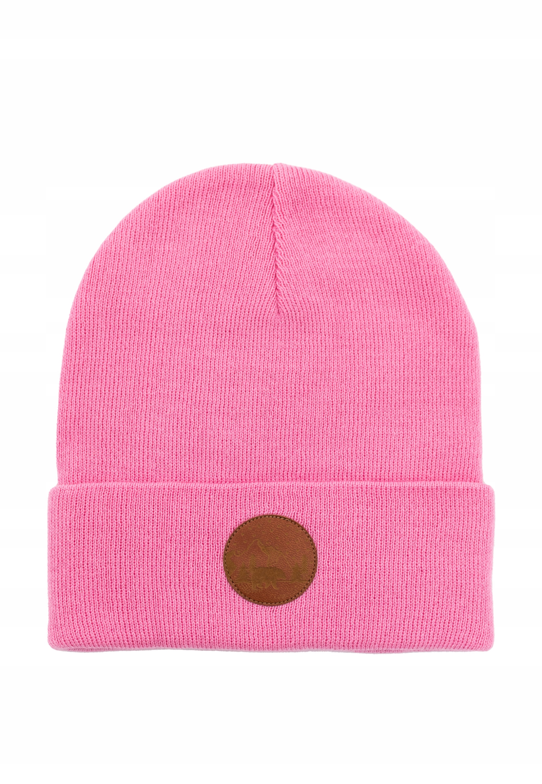 Czapka beanie z bawełny org. różowa lewkonia