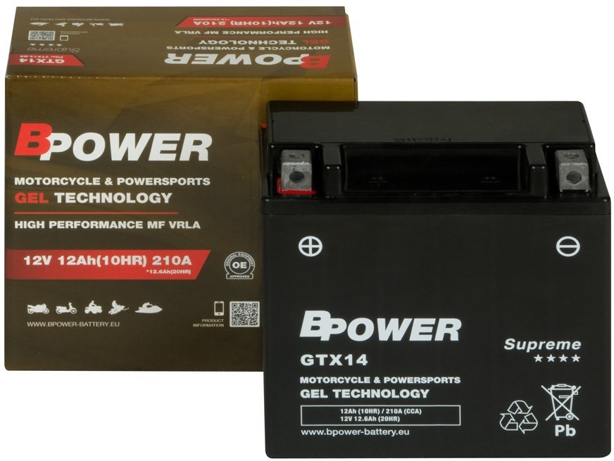 Akumulator Mercedes GTX14 12Ah 210A A0009827008