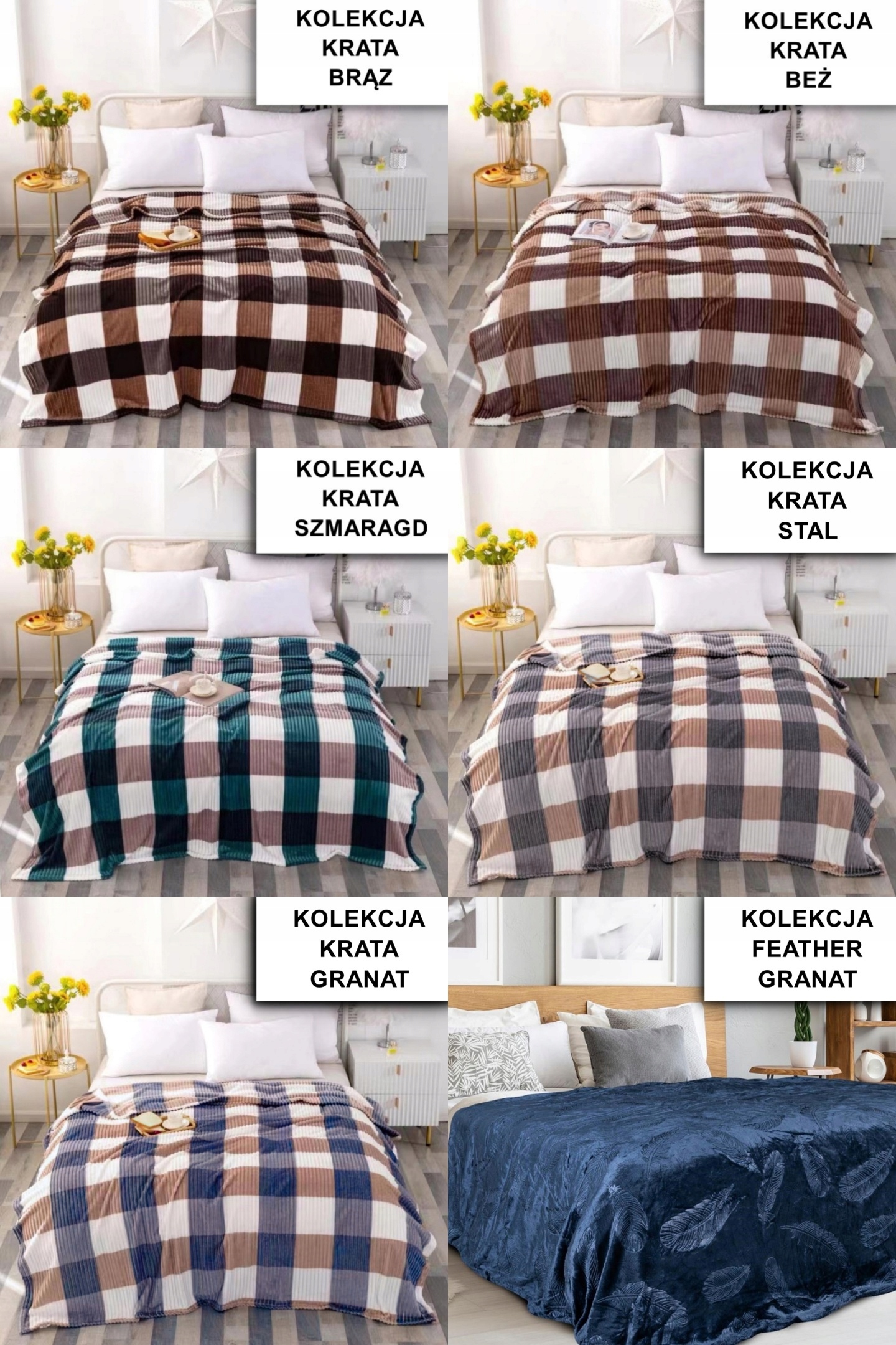 MIĘKKI KOC NARZUTA NA ŁÓŻKO 160X200 PLED NA KANAPĘ WYTŁACZANY NA PREZENT Rodzaj koc