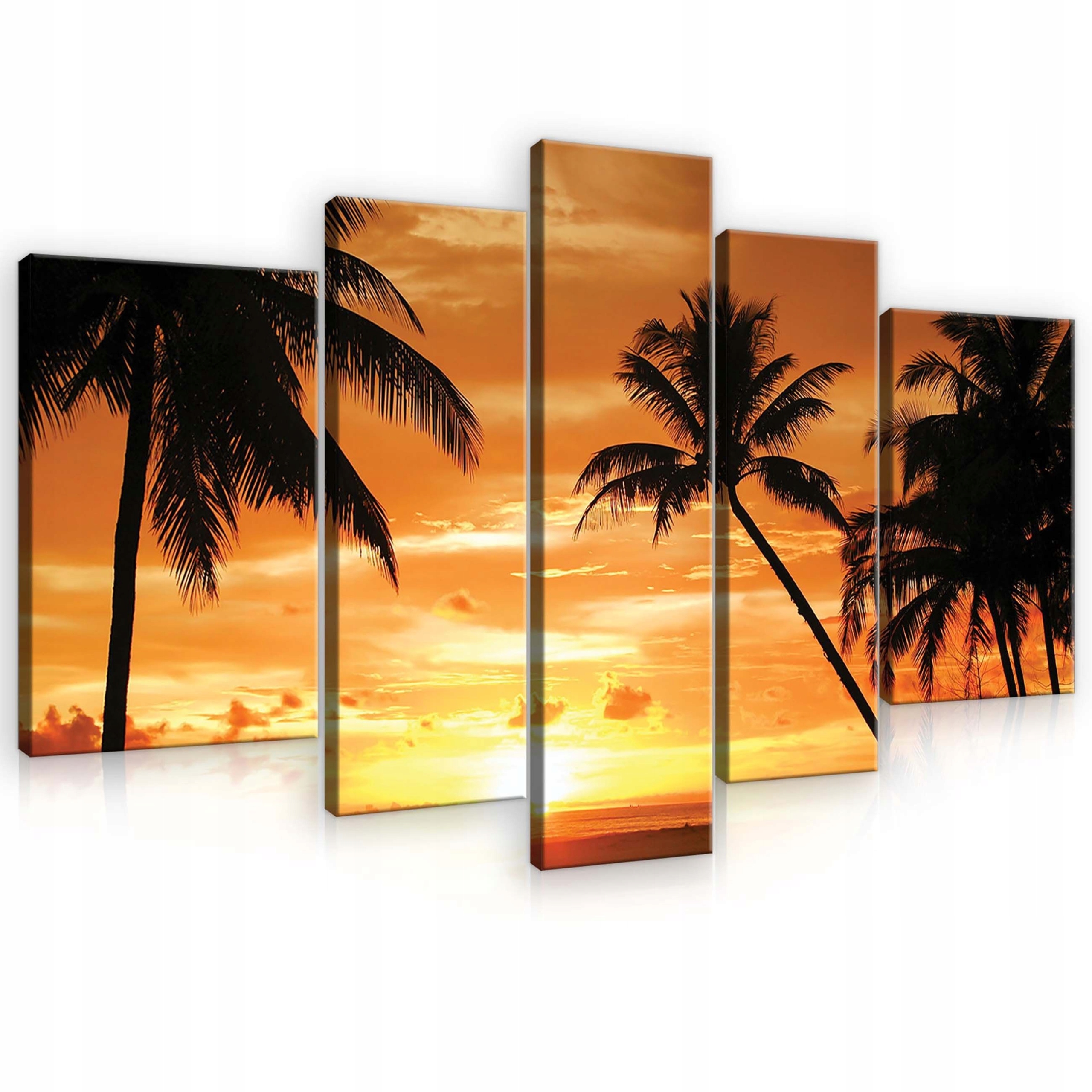 Obraz na plátne 170x100 Afrika Krajina palmy pri západe slnka