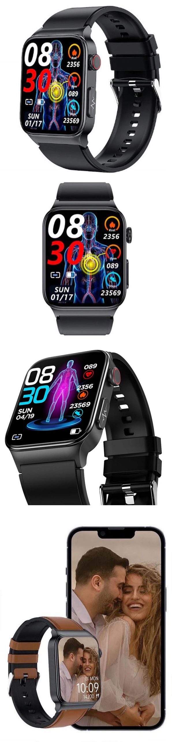 SMARTBAND SMARTWATCH ZEGAREK SPORTOWY AMOLED PRO DAMSKI PULS SPORT FIT SMS Rodzaj cyfrowe