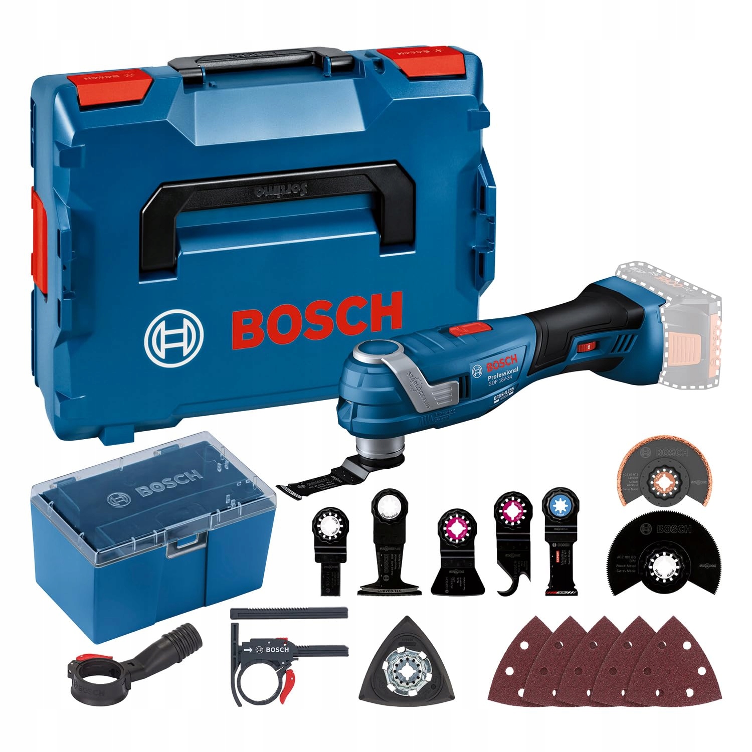 Narzędzie wielofunkcyjne multitool Bosch Gop 18V-34 Walizka L-boxx Starlock