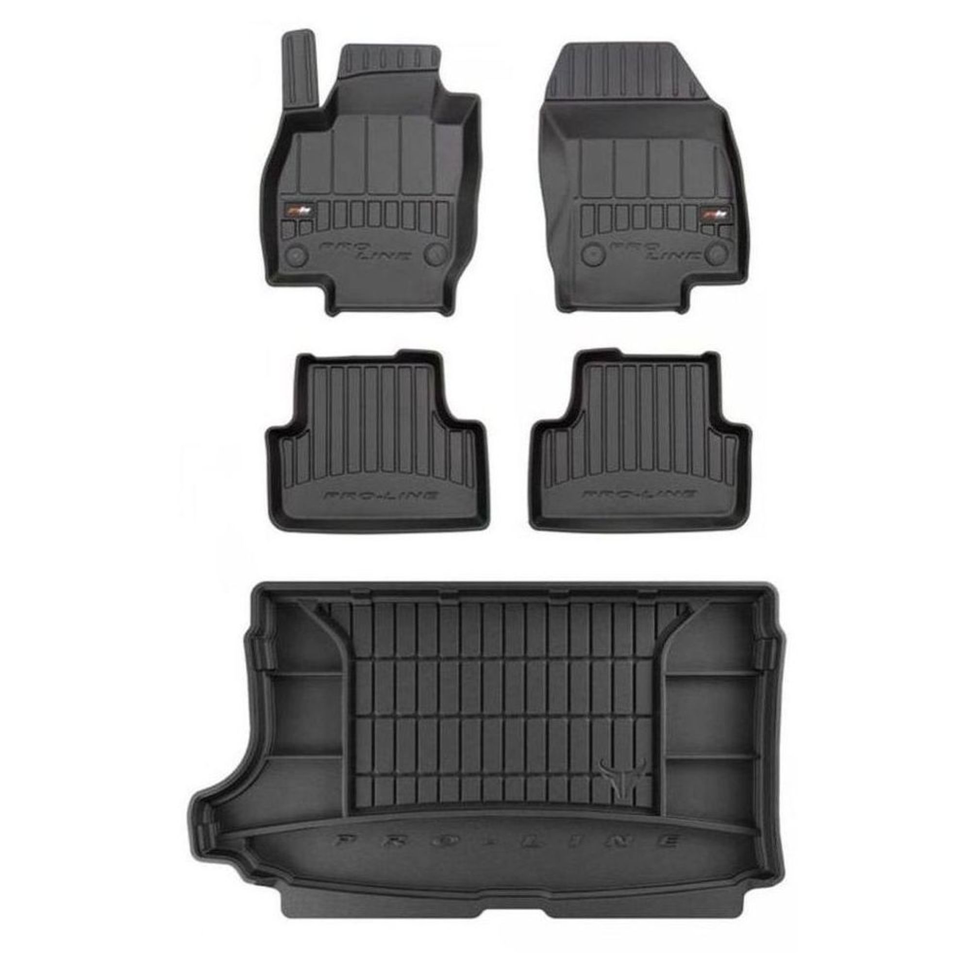 Gumová sada 3D koberčekov a rohoží Volkswagen T-Cross od roku 2018, horná podlaha b