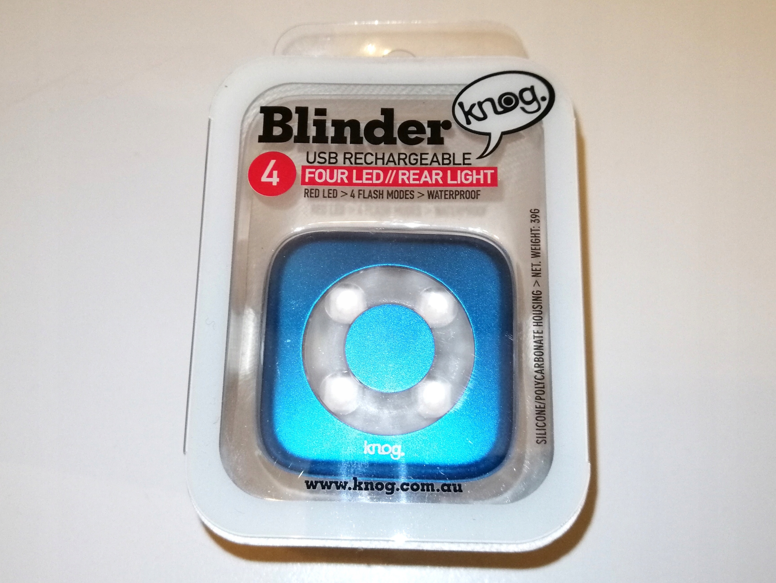 LAMPKA TYŁ KNOG BLINDER 4 LED USB CIRCLE BLUE -60% Kod producenta 11219