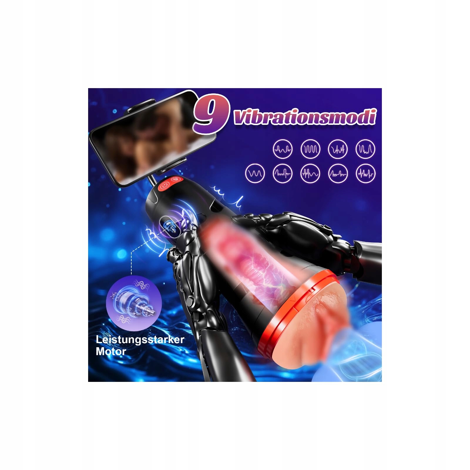 Sztuczna Vagina Dla Mężczyzn Z Telefonem Realistyczna Wibracje — miniatura 3