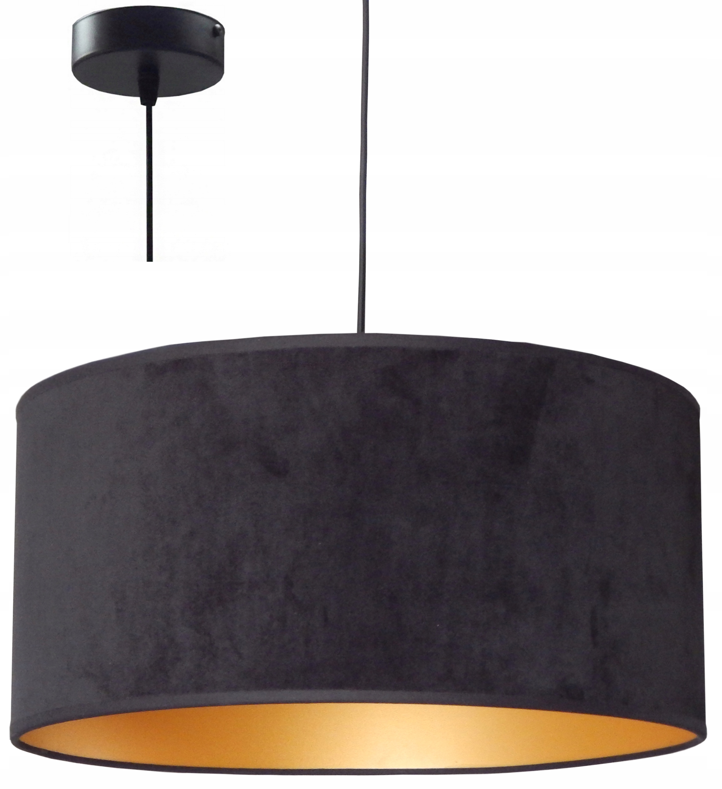 Lampa Do Kuchni Sypialni Pokoju Salonu Abażur Welur FI45 Wisząca Sufitowa